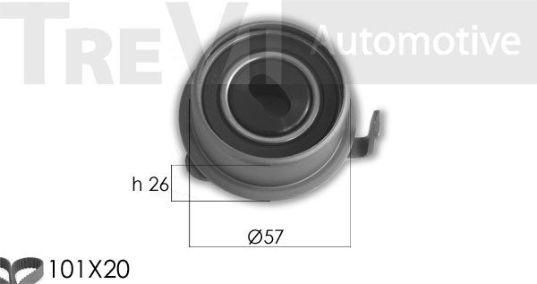 TREVI AUTOMOTIVE paskirstymo diržo komplektas KD1334